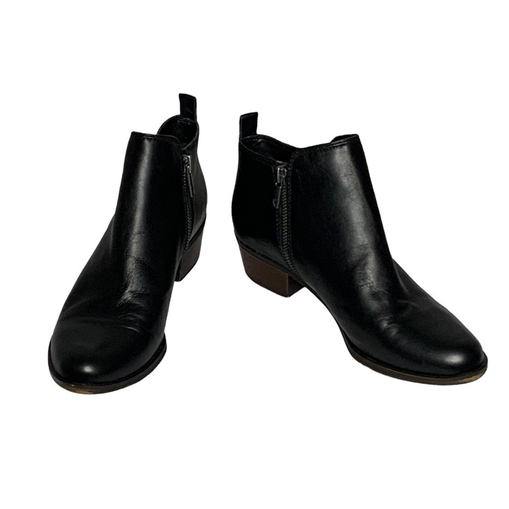 Lucky Brand Lk-Basal Black Leather Ankle Booties. Size 7.5m